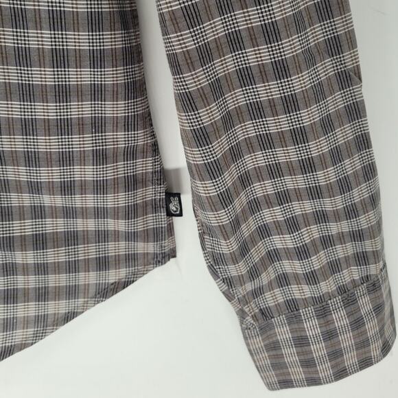 John Varvatos Star Gray Plaid Long Sleeve Button Up Mens Grunge Shirt siz Medium - Picture 9 of 14